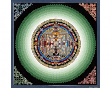 Large Kalachakra Mandala Thangka &acirc;�� Ancient Wisdom for Sacred Spaces -A93083