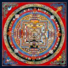 24K Gold Kalachakra Mandala-Hand-Painted Tibetan Art, perfect for home decor-A99144 24K Gold Kalachakra Mandala-Hand-Painted Tibetan Art, perfect for home decor-A99144