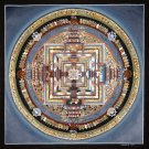 24K Gold Hand-Painted Kalachakra Mandala-Tibetan Art, perfect for home and meditation spaces-B02244