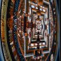 24K Gold Hand-Painted Kalachakra Mandala-Tibetan Art, perfect for home and meditation spaces-B02244