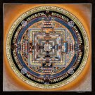24K Gold Authentic Kalachakra Mandala-Tibetan Art, perfect for home decor-A98085 24K Gold Authentic Kalachakra Mandala-Tibetan Art, perfect for home decor-A98085