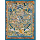24K Sacred Wheel of Life Thangka – A Glimpse into Samsara-B02723