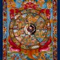 24K Celestial Wheel of Life Thangka &acirc;�� The Truth of Reincarnation-A76822