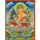 24K Gold Buddhist Zambala Thangka | God of Wealth-B10350