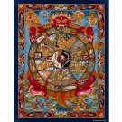 24K Celestial Wheel of Life Thangka – The Truth of Reincarnation-A76822