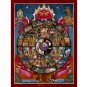24K Vibrational Wheel of Life Thangka – Understanding the Ego-A75040