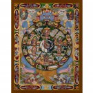 24K Wheel of Life Thangka – The Cycle of Birth, Death, & Rebirth-A85611