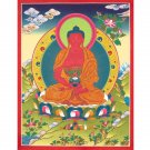 Thanka painting Amitabha Buddha: Infinite Light and the Path to Boundless Life-B01977
