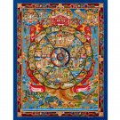 Realm of Realization: Exploring 24K Thangka Wheels of Existence-B02083