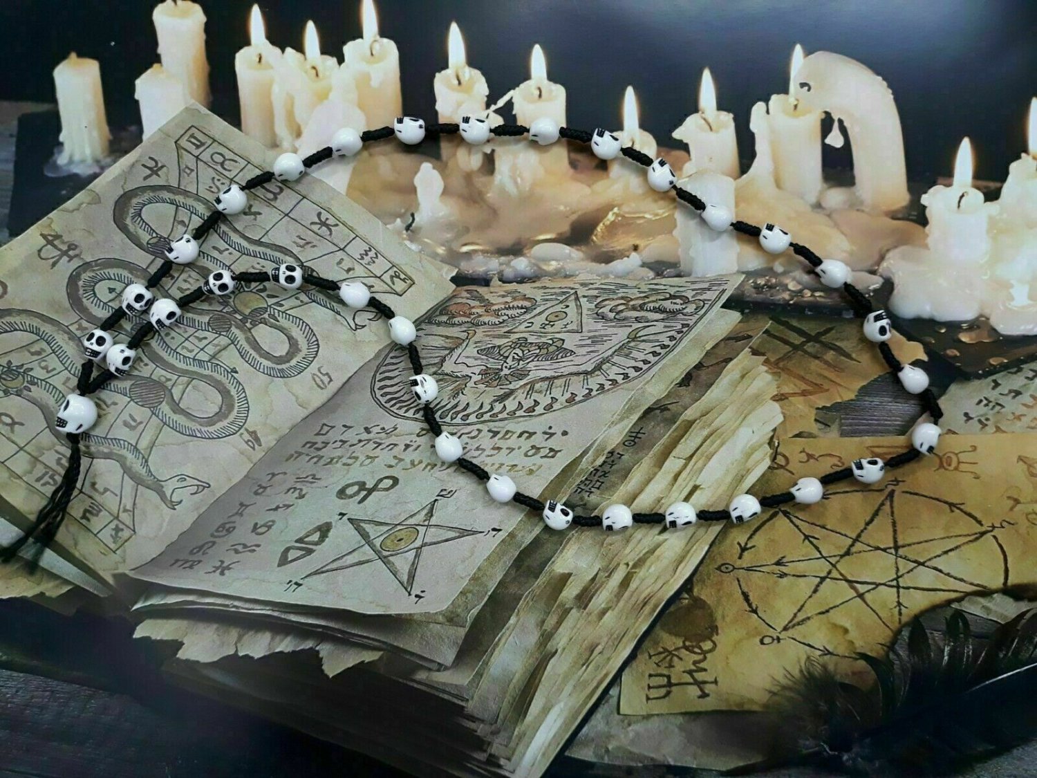 REAL AGHORI MADE KALI ASHTA SIDDHI NECKLACE - OBTAIN 7 OCCULT PSYCHIC POWERS