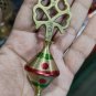 VINTAGE ISLAMIC ARABIC KOHL STICK BRASS STONE BOTTLE JAR EYELINER CONTAINER