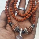 Shaligram plus Rudraksh Protection Pendant Mala GOOD LUCK PROTECTION A+