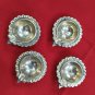 Brass Kuber Deepak On Stand (Diya Oil Lamp) for Puja Home D&Atilde;&copy;cor Set of  4