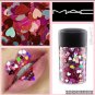 MAC Galactic Glitter Hearts Pink Hearts Glitter Lip Nail Eye Face Full Size NW