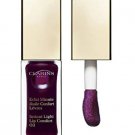 Clarins Light Lip Comfort Oil BLACKBERRY 08 Purple Softens Soothes Lips .1oz NeW