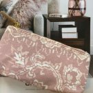 AERIN Pink White Batik Floral Print Makeup Perfume Bag Pouch Coin Phone Estee NW