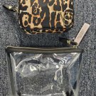 VICTORIA'S SECRET Leopard Black Travel Cosmetic Bag Case Makeup Pouch 2 Piece