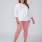LANE BRYANT Mid Rise Super Stretch ANKLE SKINNY Leggings Jeans ROSE PLUS Sz 18