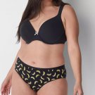 Lane Bryant CACIQUE Cotton Hipster Panty BLACK BANANA PLUS Size 26/28 NWT