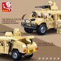 265PCS WW2 Military SWAT H2 Assault Vehicle Car Building Blocks Army Soldier Armor Car Model Br