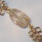 Handcrafted Wire-wrapped Gold and White Topaz Nugget Link Necklace
