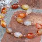 Bold Carnelian Copper Choker Handcrafted Link Necklace