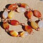 Bold Carnelian Copper Choker Handcrafted Link Necklace