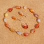 Bold Carnelian Copper Choker Handcrafted Link Necklace