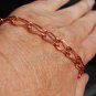 Handcrafted Fold Copper Chain Link Anklet Ankle Bracelet