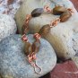 Natual Bamboo Jasper Handcrafted Wire Wrapped Copper Links Bracelet