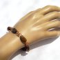 Natual Bamboo Jasper Handcrafted Wire Wrapped Copper Links Bracelet