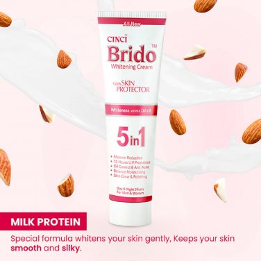 Brido Brightening Cream SPF 24 Daily Moisturizing Face Cream 25ml Original Cream with Tracking
