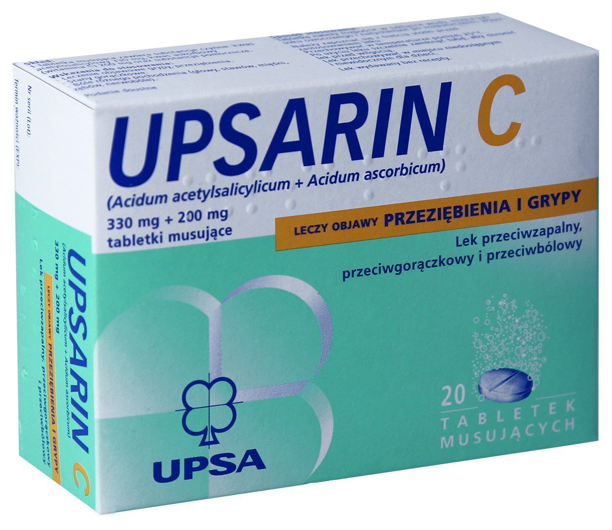 UPSARIN C for pain and fever x20 effervescent tablets UPSA