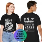 Pisces Zodiac Unisex T-Shirt – Astrology Ingredients (Front & Back Design - White Text)