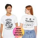 Pisces Zodiac Unisex T-Shirt – Astrology Ingredients (Front & Back Design - Black Text)