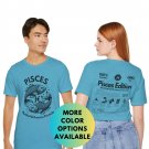Pisces Zodiac Unisex T-Shirt – Astrology Ingredients (Front & Back Design - Black Text)