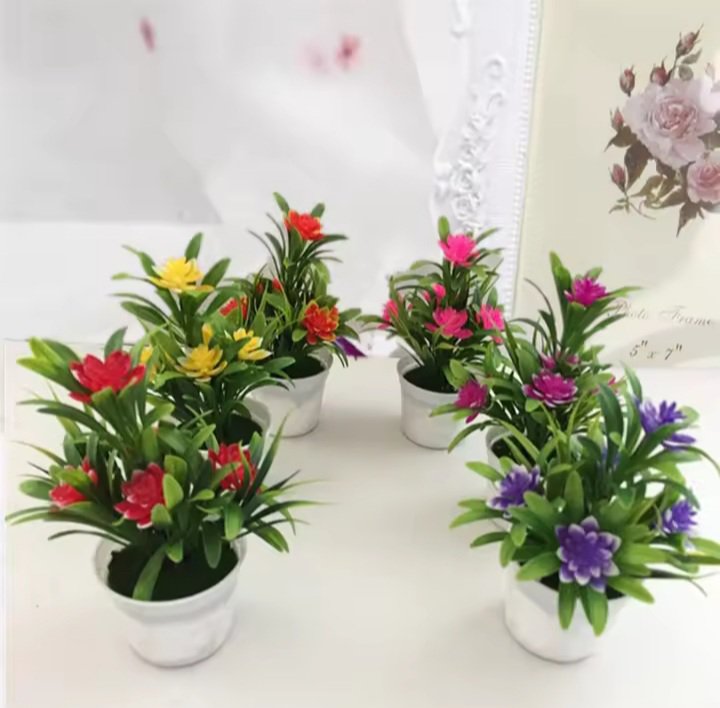 Artificial Fake Lotus Flower Potted plant Bonsai Party Decor Garden Home Decorations
