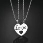 Stylish Heart Puzzle Pendant Necklace for Couple Women Men Love steel Stainless Jewellery