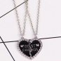 BFF Letter Heart Necklace Men and Women Fashion Best Friend Metal Pendant Friendship jewellery