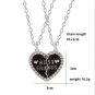 BFF Letter Heart Necklace Men and Women Fashion Best Friend Metal Pendant Friendship jewellery