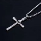 The Fast and The Furios Celebrity Vin Diesel Item Men Cross Pendant Jesus Crystal Necklace