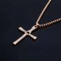 The Fast and The Furios Celebrity Vin Diesel Item Men Cross Pendant Jesus Crystal Necklace