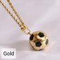 Stainless Steel Football Pendant Chain Necklace for Men Boy Jewellery Soccer HNSP