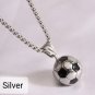 Stainless Steel Football Pendant Chain Necklace for Men Boy Jewellery Soccer HNSP