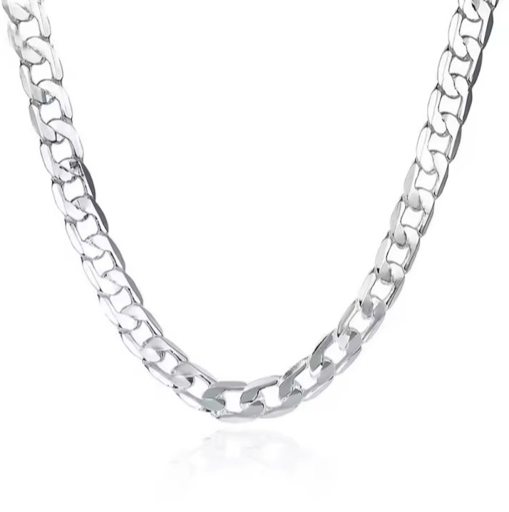 925 Sterling Silver Necklace For Men 22 Inch Classic 6mm Chain Luxury Jewellery