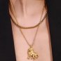Youthway Unique 18K Gold Plated Lion Pendant Necklace Anti Allergic Men's Jewellery