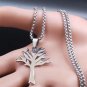 Tree of Life Pendant Necklace Titanium Keychain Versatile Punk Jewelry Present