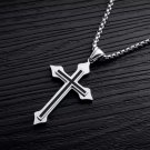 Stainless Steel Cross Pendant Necklaces Punk Hip Hop Gothic Fashion Jewellery Stainless Steel Cross Pendant Necklaces Punk Hip Hop Gothic Fashion Jewellery