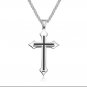 Stainless Steel Cross Pendant Necklaces Punk Hip Hop Gothic Fashion Jewellery