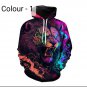 New Fashion Men Hooded 3D Printed Animal Lion Sweatshirts Casual Long sleeved Pocket